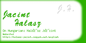 jacint halasz business card